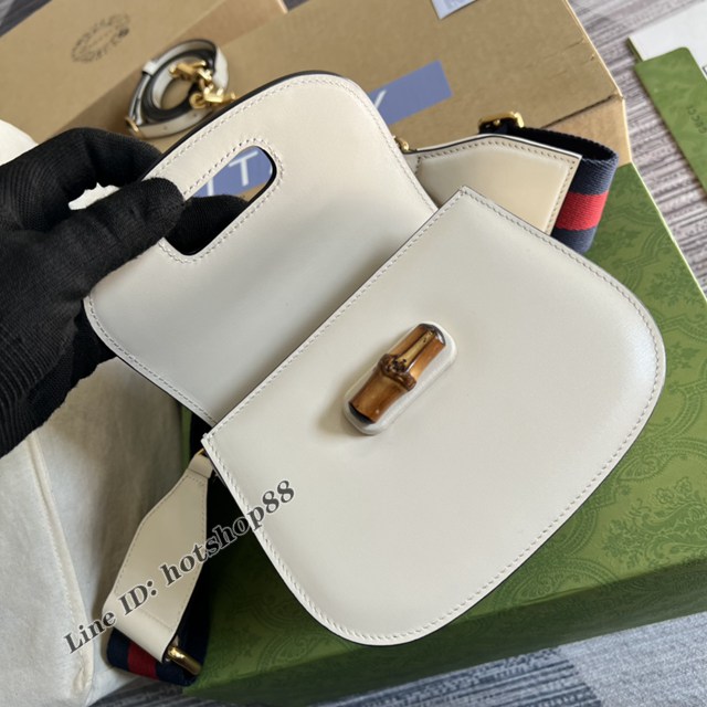 Gucci專櫃2022新款單肩斜挎女包 古馳原廠皮竹節迷你小號手提包686864 gqy4111